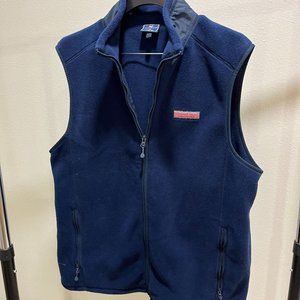 Vineyard Vines Fleece Vest Navy Blue Men's Medium-Preowned/Barely Worn